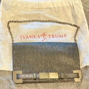 Ivanka Trump Black Gold Clutch Bag